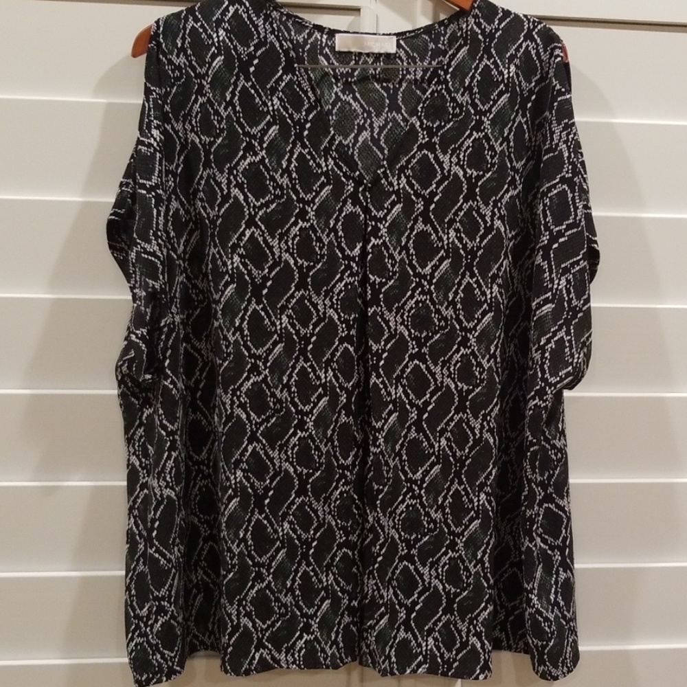 Michael Kors Green Python Print Top - image 4
